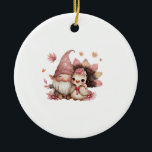 Décoration En Céramique Cute Thanksgiving Gnome with Turkey Illustration C<br><div class="desc">Cute Thanksgiving Gnome with Turkey Illustration Classic T-Shirt</div>