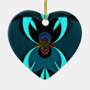 Décoration En Céramique Cyan Abstrait Art Print