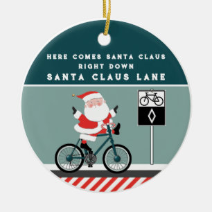 Décoration En Céramique Cycliste créatif Noël à vélo 2023
