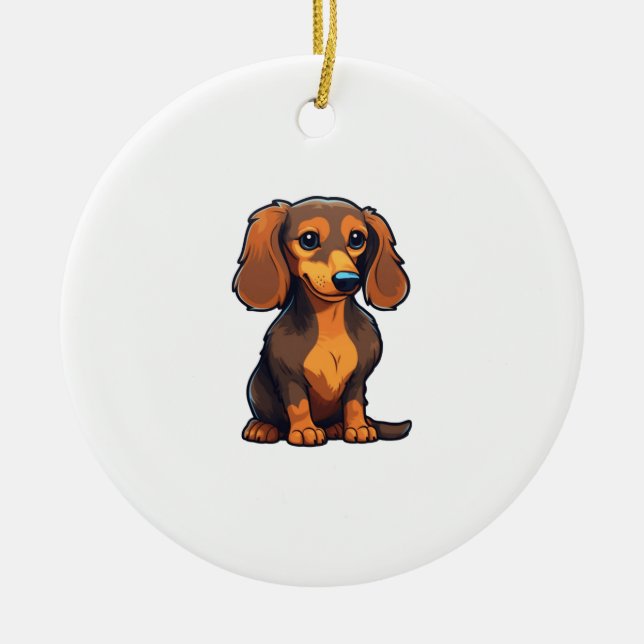 Décoration En Céramique Dachshund 3 (Devant)