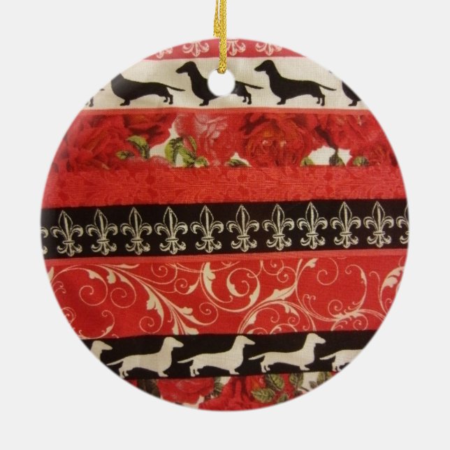 Décoration En Céramique Dachshund Parade (Dos)