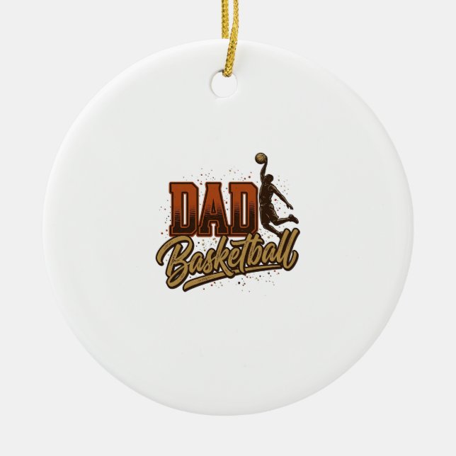 Décoration En Céramique Dad Basketball Vintage Engraving Shirt Design_1 (Devant)