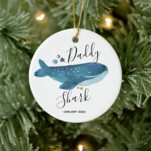 Décoration En Céramique Daddy Shark - Faire-part de grossesse pour papa
