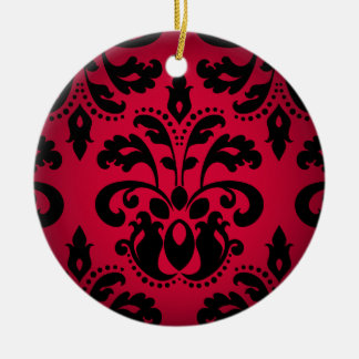 Décoration En Céramique damas vintage gothique noir et rouge