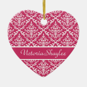 Décoration En Céramique Damask rose #1 personnalisable