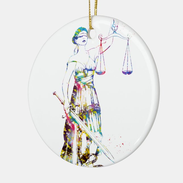 Décoration En Céramique Dame Justice (Gauche)