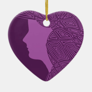 Décoration En Céramique Dame violette