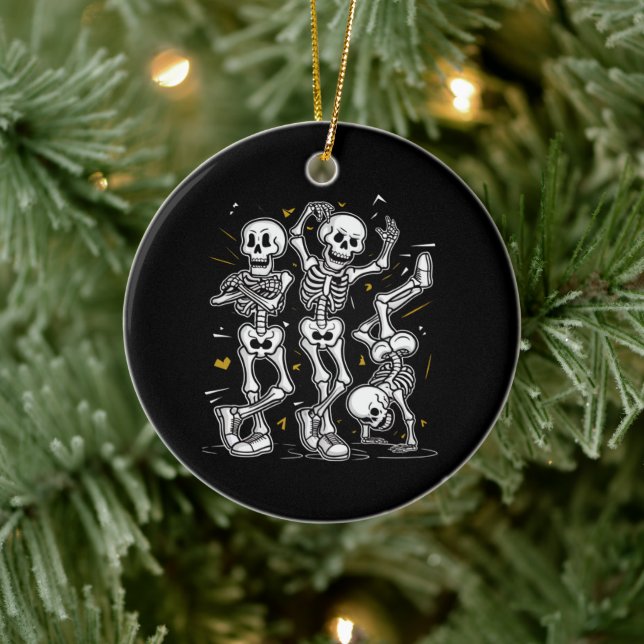 Décoration En Céramique Dancing Skeletons Dance Challenge Halloween (Arbre)