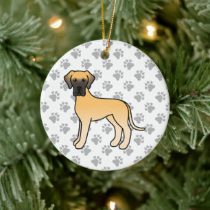 Décoration En Céramique Danois fauve Chien de dessin animé mignon