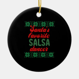 Décoration En Céramique Danseuse de salsa Vilaine cadeau de Noël de Noël
