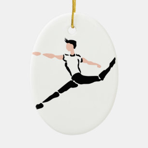 DÉCORATION EN CÉRAMIQUE DANSEUSE MALE