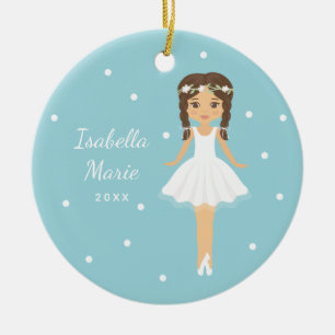 Décoration En Céramique Danseuse minuscule Ballerina Bleue Ballet Danseuse