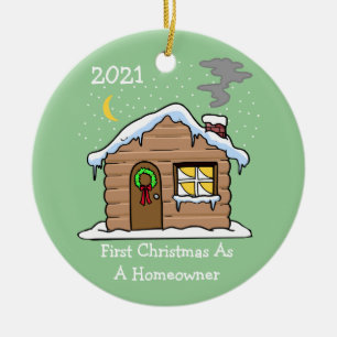 Décoration En Céramique Date De Noël En Tant Que Propriétaire 2021 (Cabi