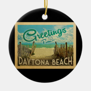 Décoration En Céramique Daytona Beach Vintage voyage