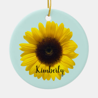 Décoration En Céramique De Belles Tournesols Personnalisent Avec Le Nom