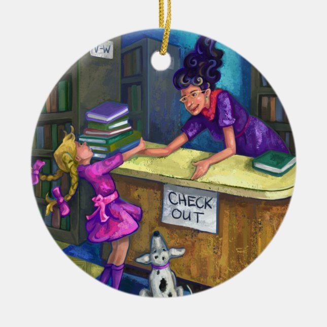 Décoration En Céramique De bibliothèque de contrôle illustration (Devant)