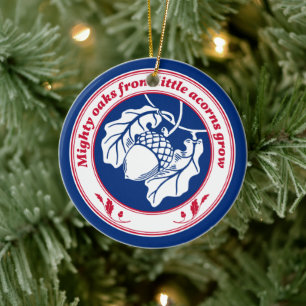 Décoration En Céramique De grands chênes de petites glaces poussent