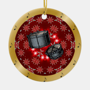 Décoration En Céramique ~ de Noël de ~ d'or de Red~ de ~ d'argent de ~ de