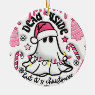 Décoration En Céramique "Dead Inside, mais c'est l'ornement de Noël"
