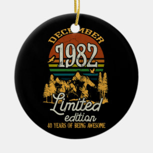 Décoration En Céramique Décembre 1982 Coucher de soleil 40 ans 40e annive