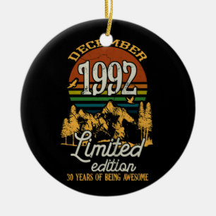 Décoration En Céramique Décembre 1992 Coucher de soleil 30 ans 30e anniver