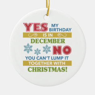 Décoration En Céramique Décembre Anniversaire Noël Humour