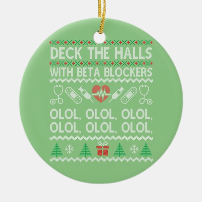 Décoration En Céramique Deck Les Halls Avec Blockers Bêta OLOL (Devant)