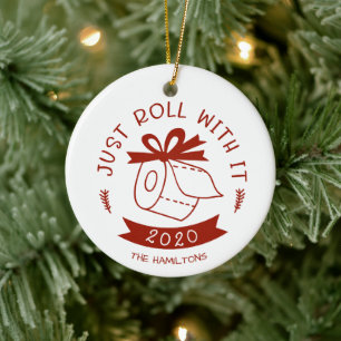 Décoration En Céramique Décontractez-vous C'est Drôle Noël Covid