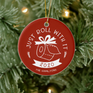 Décoration En Céramique Décontractez-vous C'est Drôle Noël Covid