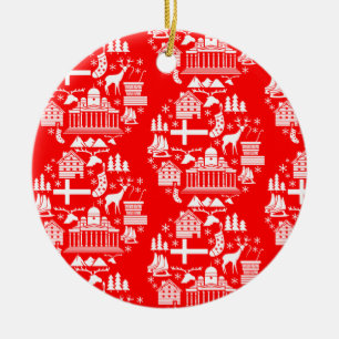 Décoration En Céramique Décor de Noël traditionnel finlandais