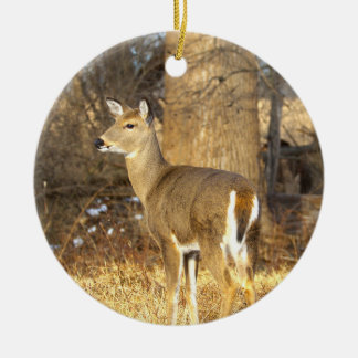 Décoration En Céramique Deer Photo Ornament 