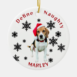 Décoration En Céramique Définir l'ornement de chien Beagle méchant de chie