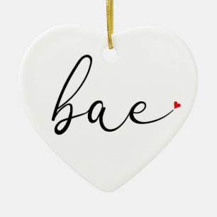 Décoration En Céramique Définition de Bae Cœur d'Amour en Écriture Moderne