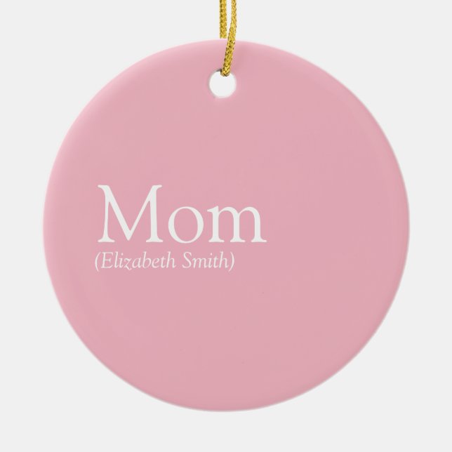 Décoration En Céramique Définition de Maman Citation Rose (Devant)