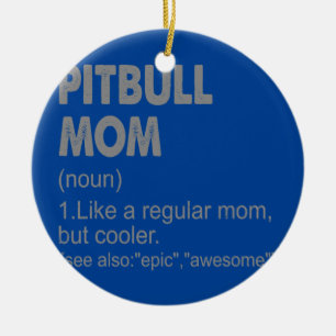 Décoration En Céramique Définition de maman Pitbull Cadeau drôle vintage p