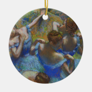 Décoration En Céramique Degas Danseuses Bleues Pastel Chef-d'œuvre d'Art