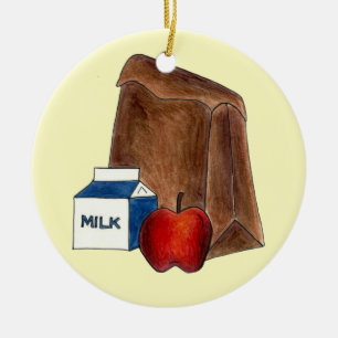 Décoration En Céramique Déjeuner scolaire Lady Cafeteria Travailleuse Ense