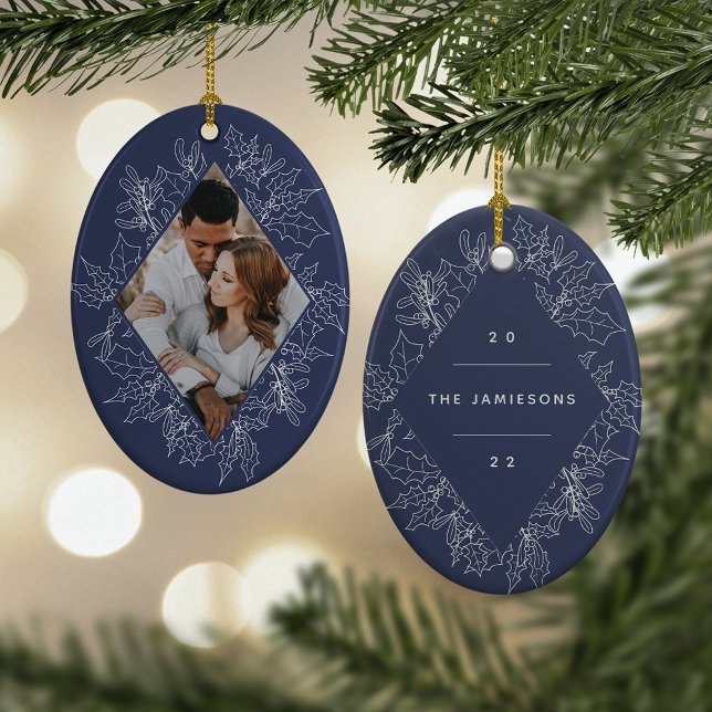 Décoration En Céramique Delicate Holly | Elégante photo géométrique (Créateur téléchargé)