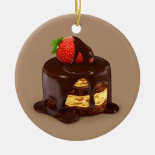 Décoration En Céramique Délicieux gâteau à la crème glacée au chocola