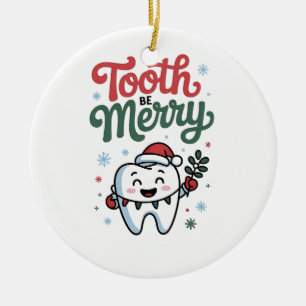 Décoration En Céramique Dent pour être joyeuse Dentiste Noël Xmas