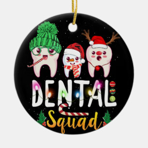 Décoration En Céramique Dental Squad mignonette Dentelle Assistant Noël