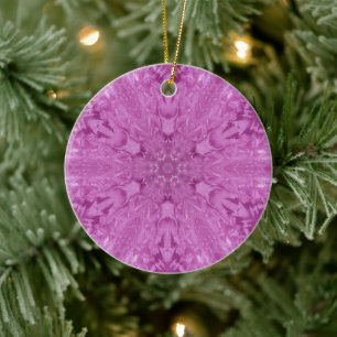 Décoration En Céramique Dentelle féminine rose Fléau de neige Kaleidoscope