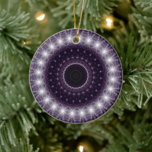 Décoration En Céramique Dentelle ronde noire et blanche