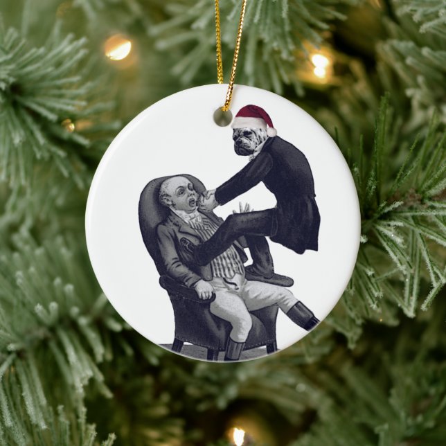 Décoration En Céramique Dentiste de Noël drôle (Arbre)