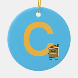 Décoration En Céramique Dents de lapin de tranche de gâteau à la carotte