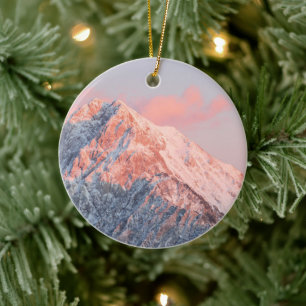 Décoration En Céramique Dernier soleil sur la montagne Storžič, Slovénie