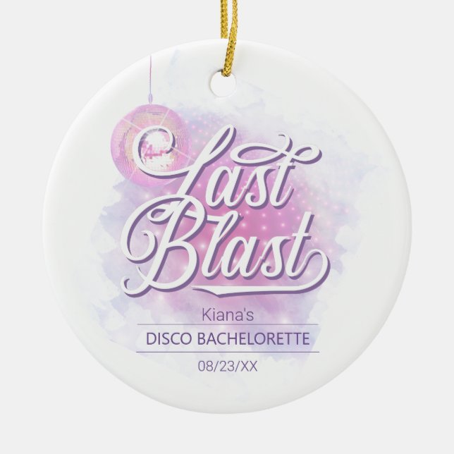 Décoration En Céramique Dernière Disco Bachelorette ID928 (Devant)