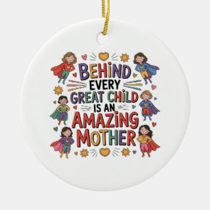 Décoration En Céramique Derrière chaque grand enfant se trouve une mère in