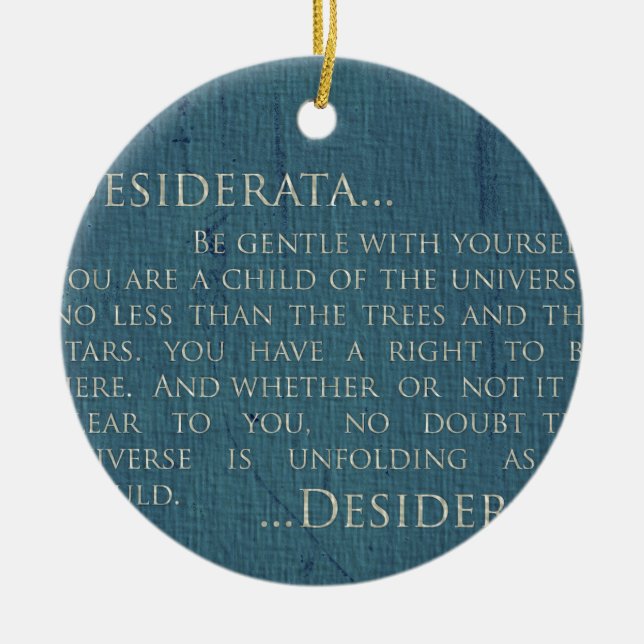 Décoration En Céramique Desiderata sur la toile (Devant)