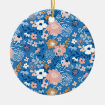 Design De Tissu Cadeau De Noël Avec Fleurs Simples